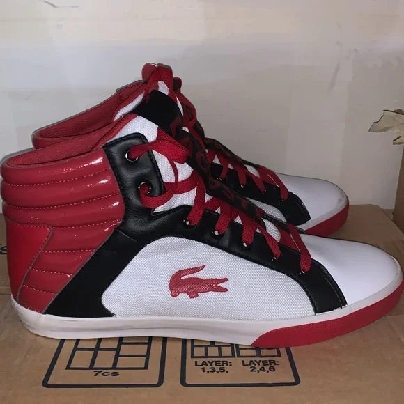 Lacoste high cut shoes size 11 lacoste